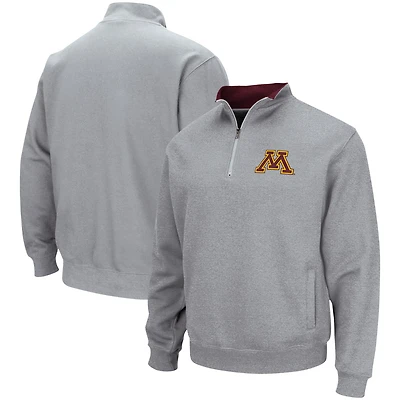 Veste Colosseum Heathered Grey Minnesota Golden Gophers Tortugas Team Logo Quarter-Zip Jacket pour homme