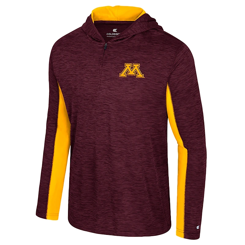 Men's Colosseum Maroon Minnesota Golden Gophers Always Sunny Quarter-Zip Hoodie