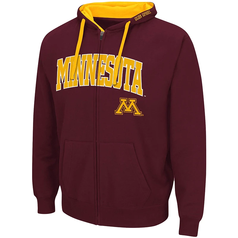 Men's Colosseum Maroon Minnesota Golden Gophers Big & Tall Full-Zip Hoodie