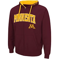Men's Colosseum Maroon Minnesota Golden Gophers Big & Tall Full-Zip Hoodie