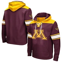 Men's Colosseum Maroon Minnesota Golden Gophers Big & Tall Hockey Lace-Up Pullover Hoodie