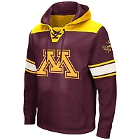 Men's Colosseum Maroon Minnesota Golden Gophers Big & Tall Hockey Lace-Up Pullover Hoodie