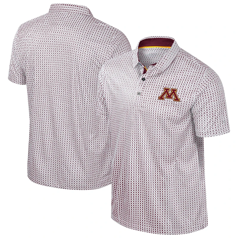 Men's Colosseum Maroon Minnesota Golden Gophers Big & Tall Marty Rival Polo