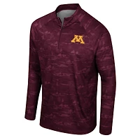 Veste à quart de zip Colosseum Maroon Minnesota Golden Gophers Carson Raglan pour hommes