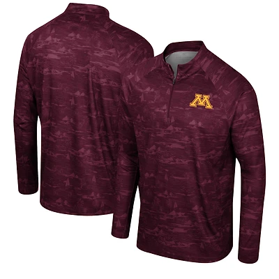 Veste à quart de zip Colosseum Maroon Minnesota Golden Gophers Carson Raglan pour hommes