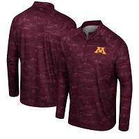 Veste à quart de zip Colosseum Maroon Minnesota Golden Gophers Carson Raglan pour hommes