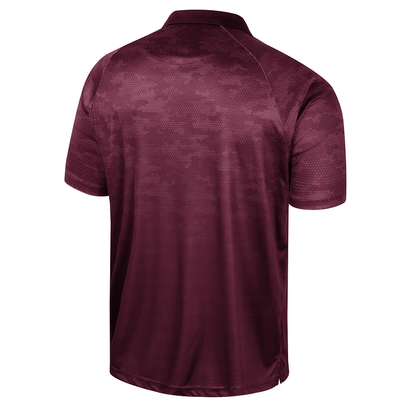 Men's Colosseum Maroon Minnesota Golden Gophers Honeycomb Raglan Polo