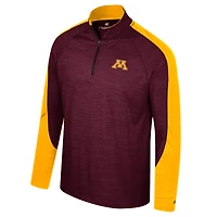 Men's Colosseum Maroon Minnesota Golden Gophers Langmore Raglan Quarter-Zip Top