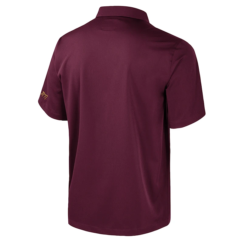 Chemise boutonnée de bowling pour homme, couleur marron Colosseum, Minnesota Golden Gophers Strike