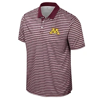 Polo rayé marron Colosseum pour homme des Golden Gophers du Minnesota