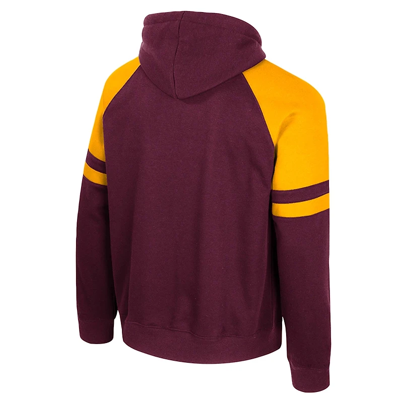 Men's Colosseum  Maroon Minnesota Golden Gophers Todd Raglan Pullover Hoodie