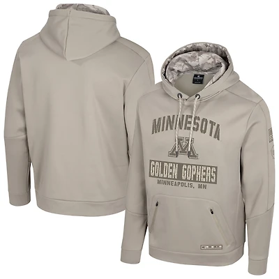 Sweat à capuche pour homme Colosseum Oatmeal Minnesota Golden Gophers Operation Hat Trick Battalion
