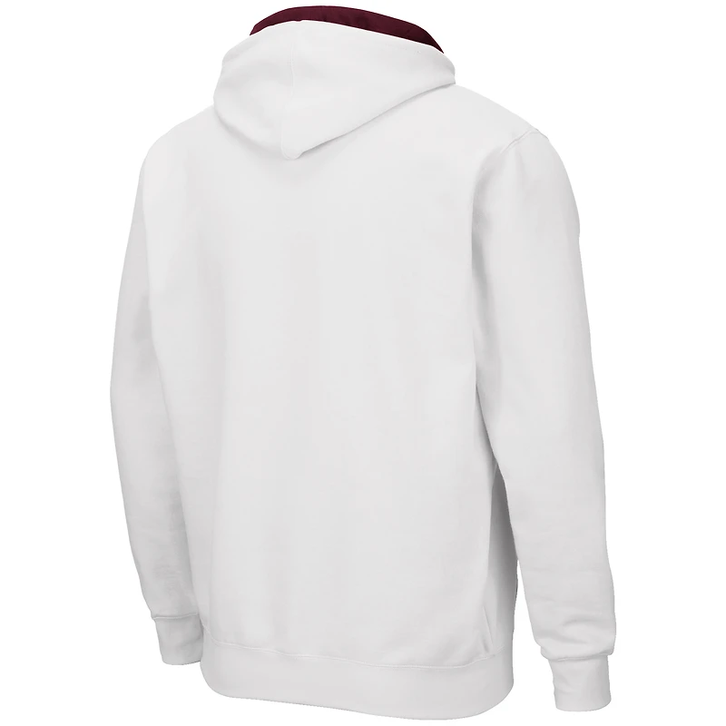 Sweat à capuche entièrement zippé Colosseum blanc Minnesota Golden Gophers Arch & Logo 3.0 pour homme