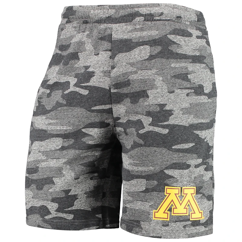 Men's Concepts Sport Charcoal/Gray Minnesota Golden Gophers Camo Backup Terry Jam Lounge Shorts