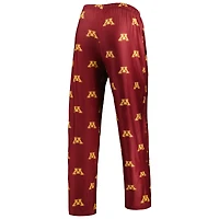 Men's Concepts Sport Maroon Minnesota Golden Gophers Logo Flagship Allover Print Pants