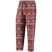 Ensemble pyjama Concepts Sport bordeaux Minnesota Golden Gophers pour homme : haut à manches longues et pantalon.