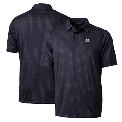 Polo extensible à double point Pike pour homme, noir, des Golden Gophers du Minnesota, de coupe Cutter & Buck, taille grande et
