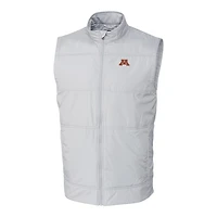 Men's Cutter & Buck Gray Minnesota Golden Gophers Big Tall Stealth DryTec Full-Zip Vest