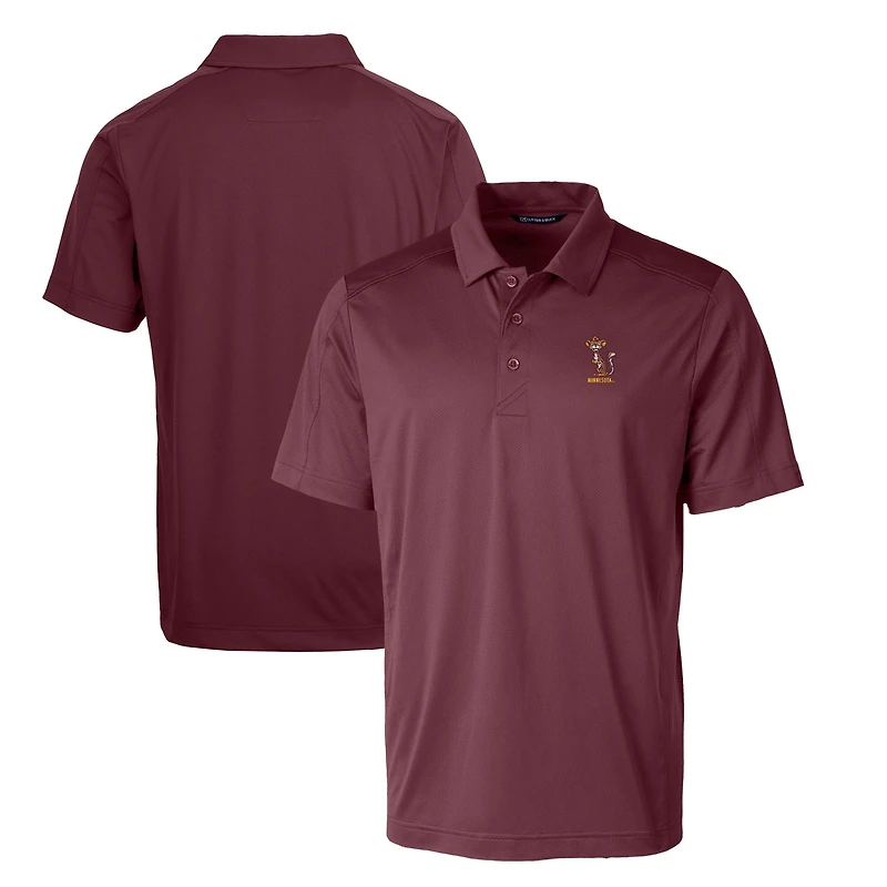 Polo Cutter & Buck pour homme, bordeaux, Minnesota Golden Gophers, grandes tailles, extensible et texturé, modèle DryTec Prospect.