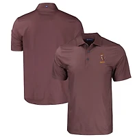 Men's Cutter & Buck  Maroon Minnesota Golden Gophers Pike Eco Tonal Geo Print Stretch Recycled Polo