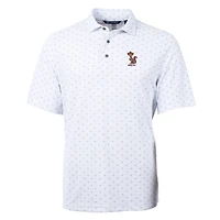 Men's Cutter & Buck  White Minnesota Golden Gophers Vault DryTec Virtue Eco Pique Tile Print Recycled Polo