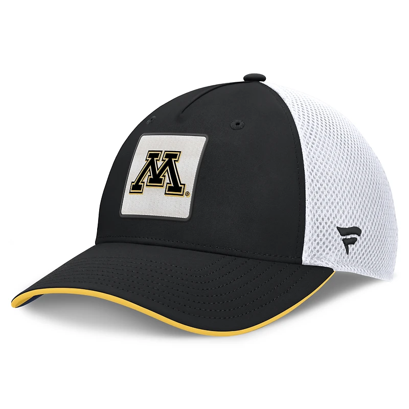 Casquette Flex noire 5 panneaux Minnesota Golden Gophers de Fanatics pour homme