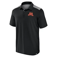 Men's Fanatics Black Minnesota Golden Gophers Iconic Brushed Blocked Polo
