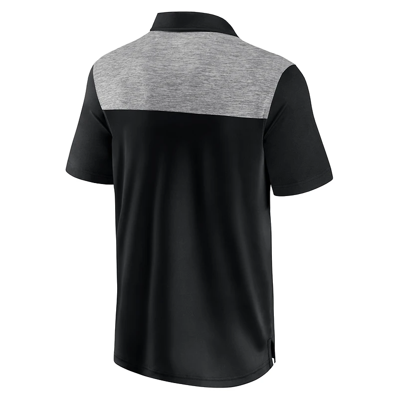 Men's Fanatics Black Minnesota Golden Gophers Iconic Brushed Blocked Polo