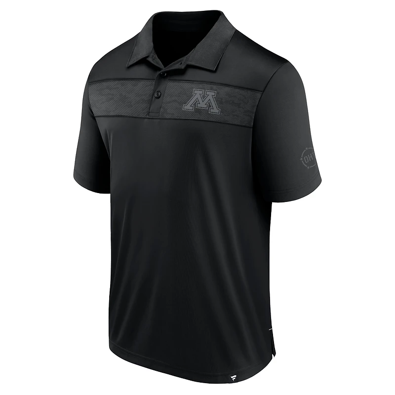 Men's Fanatics  Black Minnesota Golden Gophers OHT Military Appreciation Polo