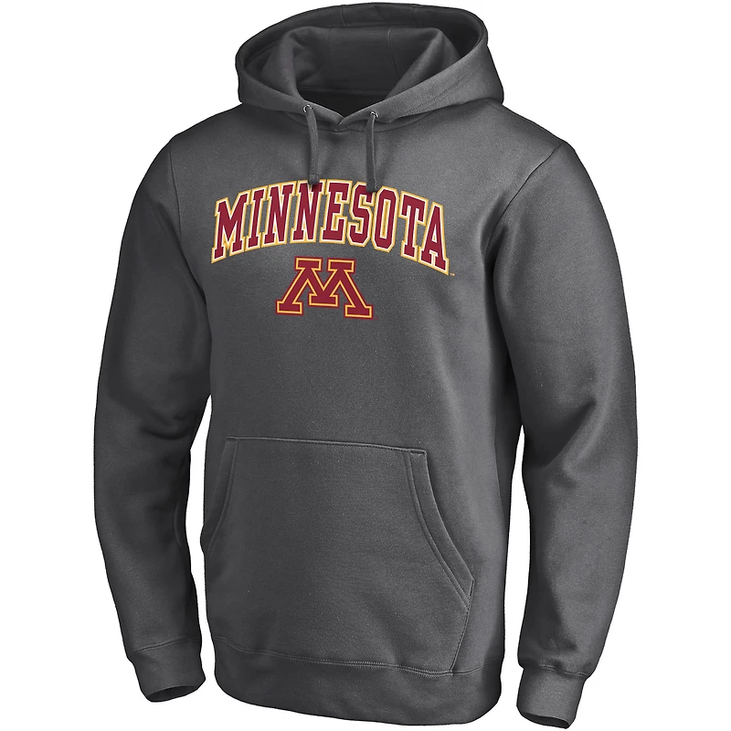 Sweat à capuche avec logo Fanatics Charcoal Minnesota Golden Gophers Campus pour hommes