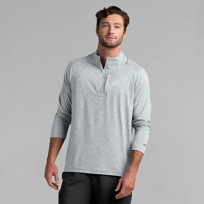 Men's Fanatics Gray Minnesota Golden Gophers Mock Neck Half-Zip Pullover Jacket