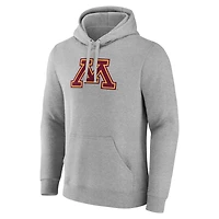 Sweat à capuche avec logo principal des Golden Gophers du Minnesota Fanatics pour hommes, gris