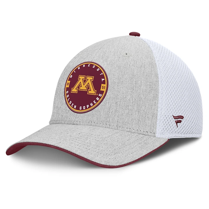 Casquette Trigger Flex gris chiné Fanatics pour homme des Golden Gophers du Minnesota