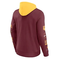 Men's Fanatics  Maroon/Gold Minnesota Golden Gophers Color Block Badge Fleece Pullover Hoodie