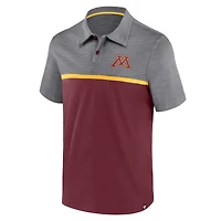 Polo Fanatics pour hommes marron/or Minnesota Golden Gophers