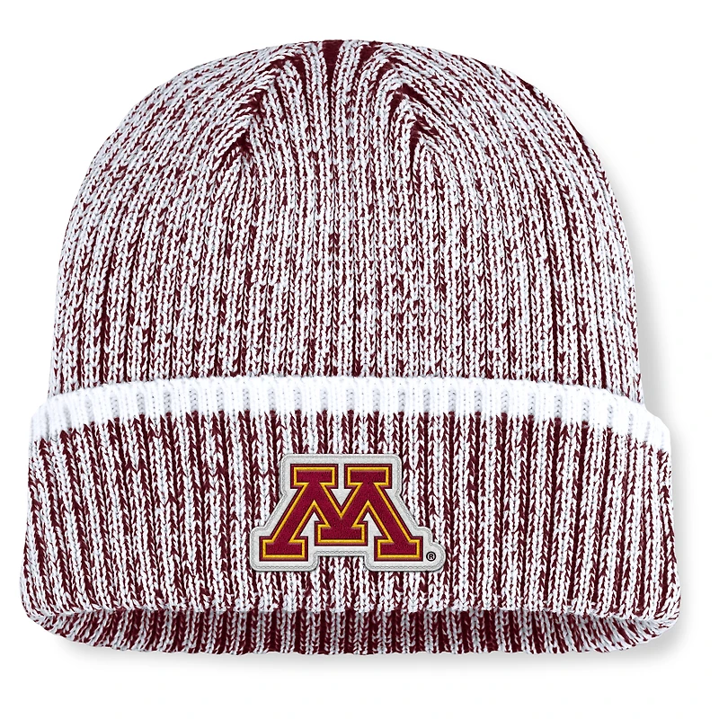 Bonnet en tricot à revers Fanatics marron/blanc Minnesota Golden Gophers Haze pour homme