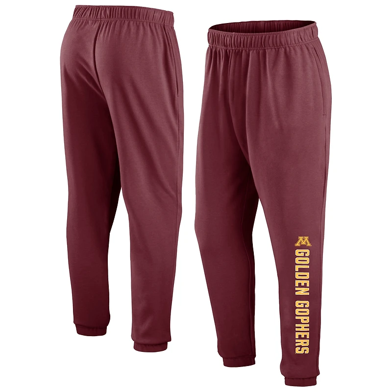 Pantalon de survêtement en polaire Fanatics Maroon Minnesota Golden Gophers Chop Block pour hommes
