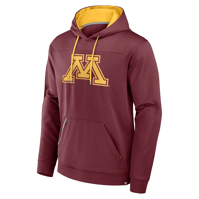 Sweat à capuche Fanatics pour hommes, couleur marron, motif Defender Dot Faded Primary des Golden Gophers du Minnesota