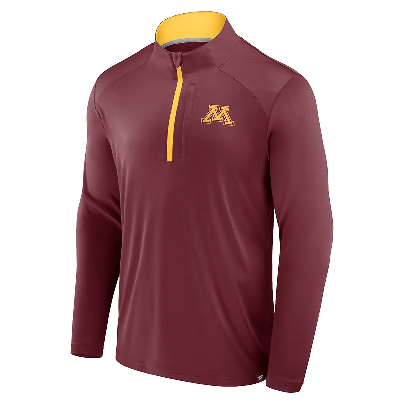 Veste zippée à quart de zip Fundamental Defender des Golden Gophers du Minnesota Fanatics pour homme