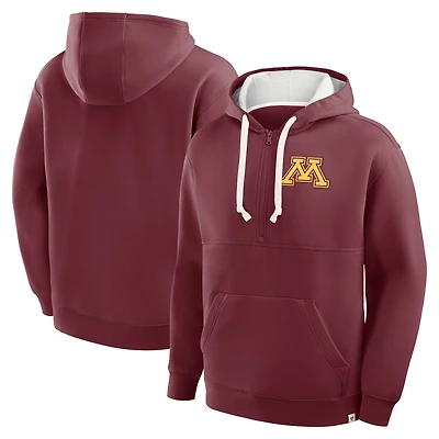 Men's Fanatics Maroon Minnesota Golden Gophers Hometown Premium Rise And Conquer Half-Zip Hoodie