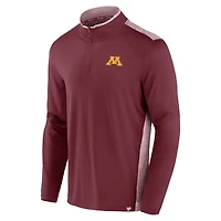Veste à quart de zip rechargée Fanatics pour hommes, marron Minnesota Golden Gophers