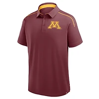 Polo raglan marron fanatiques pour hommes des Golden Gophers du Minnesota, Take The Lead Defender