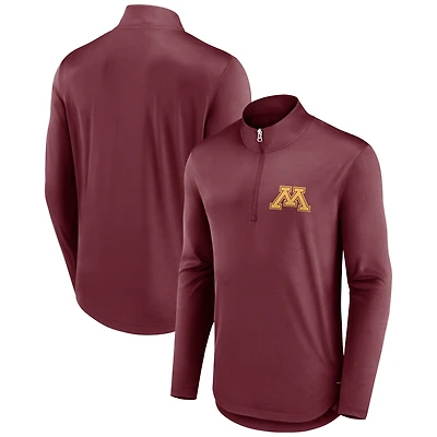 Haut à quart de zip Tough Minded Fanatics pour hommes, marron, Minnesota Golden Gophers