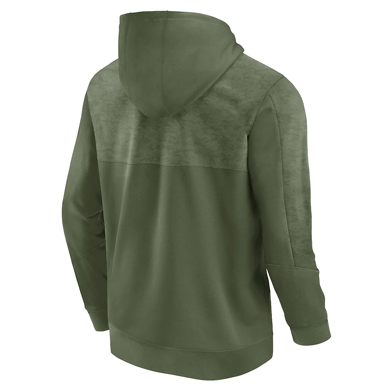 Men's Fanatics Olive Minnesota Golden Gophers OHT Military Appreciation Stencil Pullover Hoodie