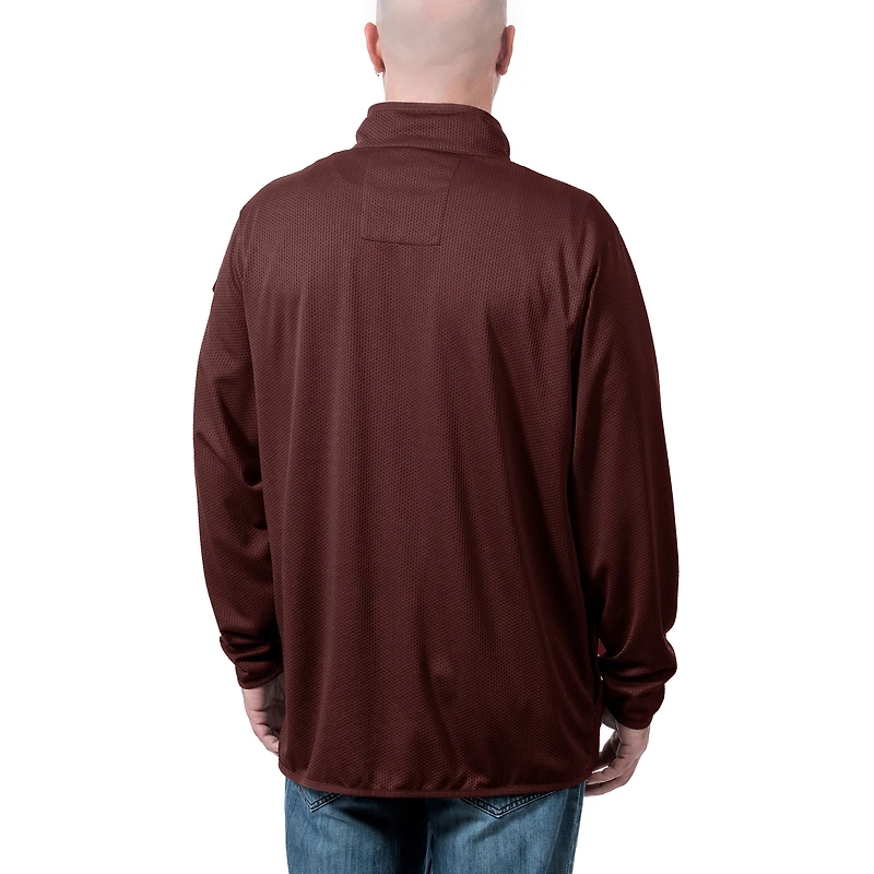 Men's Franchise Club Maroon Minnesota Golden Gophers Flex Thermatec Team Quarter-Zip Jacket