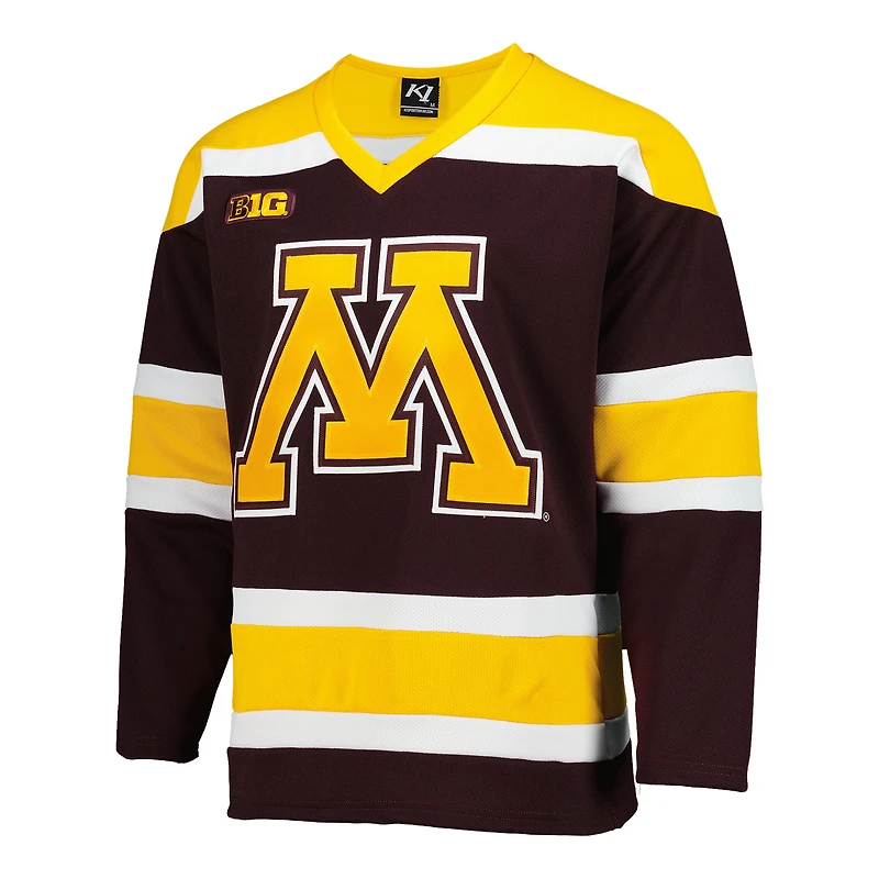 Maillot de hockey réplique marron pour homme des Golden Gophers du Minnesota