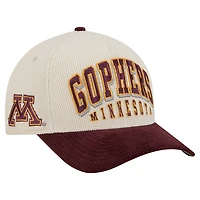 Men's New Era Maroon/Cream Minnesota Golden Gophers Arch Two-Tone Corduroy 9FORTY A-Frame Adjustable Hat