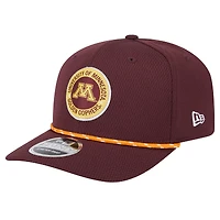 Casquette extensible à bouton-pression COOLERA 9SEVENTY en corde marron pour homme des Golden Gophers du Minnesota de New Era