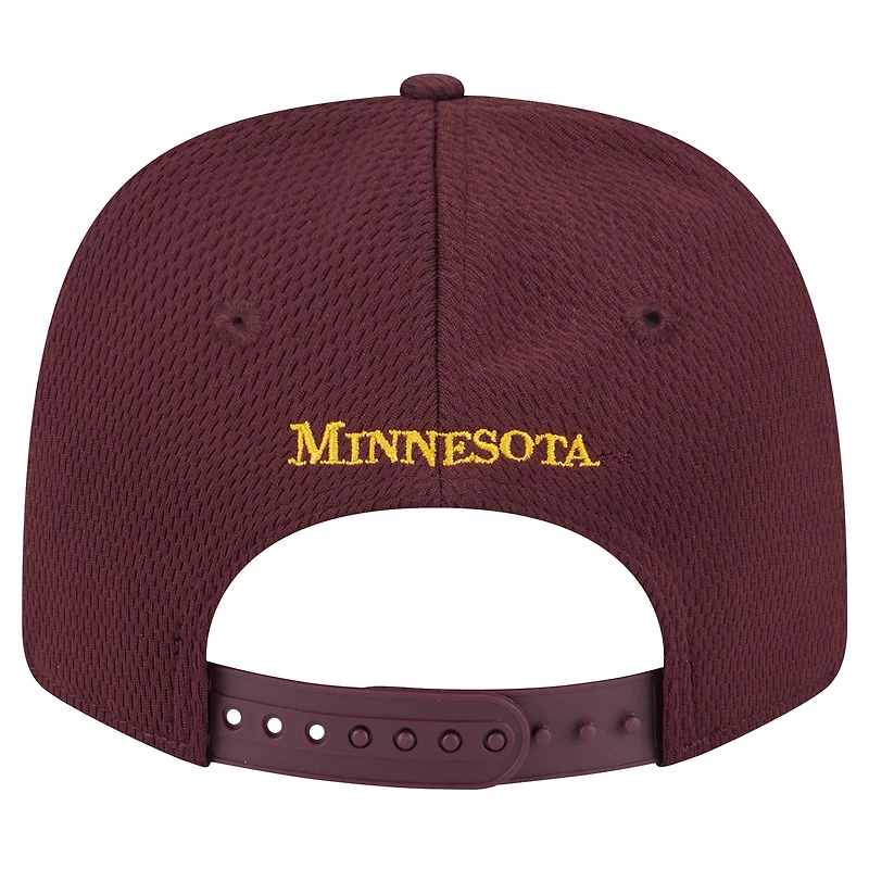 Casquette extensible à bouton-pression COOLERA 9SEVENTY en corde marron pour homme des Golden Gophers du Minnesota de New Era