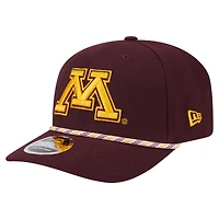 Casquette extensible à boutons-pression New Era 9SEVENTY pour homme, motif bordeaux, des Golden Gophers du Minnesota, pour le jour du match